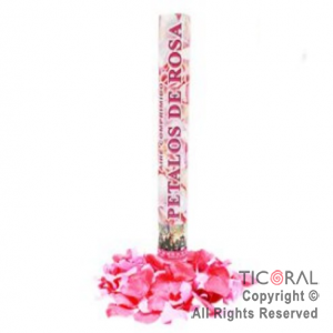 LANZAPAPELITOS 40 CM PETALOS DE TELA ROSAS x 1